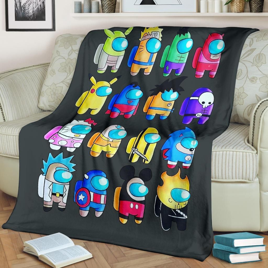 AMONG US FLEECE BLANKET GIFT FOR FAN AMONG US FLEECE BLANKET GIFT FOR FAN