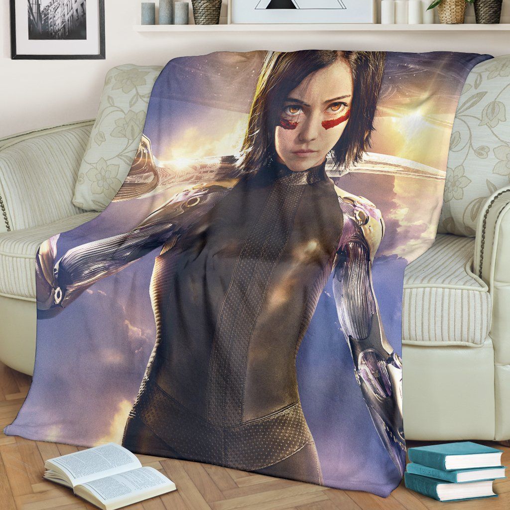 ALITA BATTLE ANGEL FLEECE BLANKET GIFT FOR FAN ALITA BATTLE ANGEL FLEECE BLANKET GIFT FOR FAN