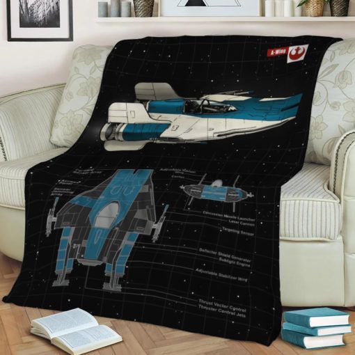 A-WING FLEECE BLANKET GIFT FOR FAN A-WING FLEECE BLANKET GIFT FOR FAN