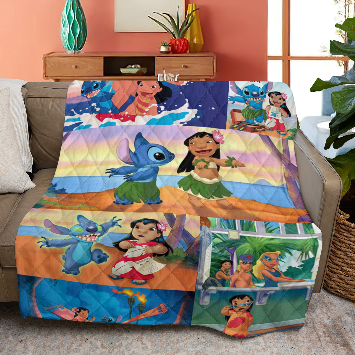 Disney Lilo And Stitch 2 Ohana Mean Family Blanket Disney Lilo And Stitch 2 Ohana Mean Family Blanket