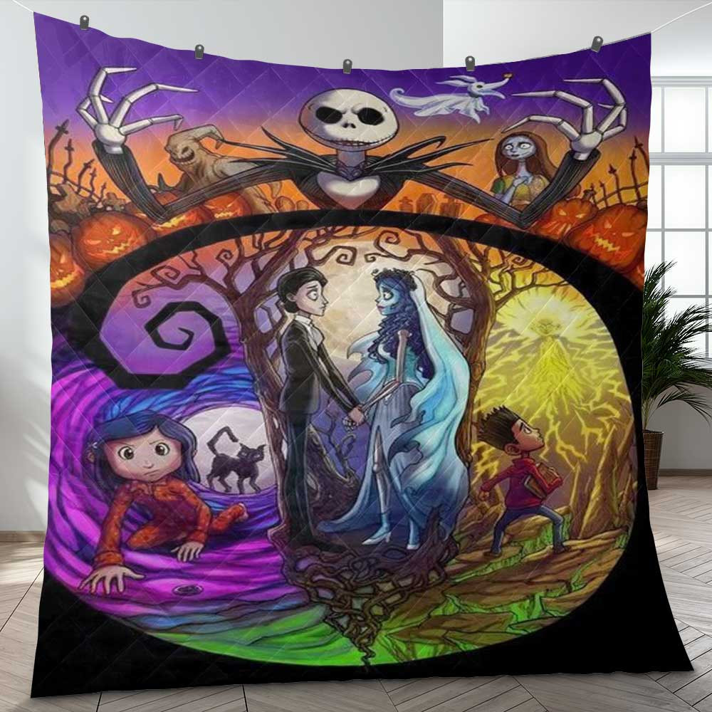 Corpse Bride Tim Burton Jack and Sally Halloween Gift Lover Blanket Corpse Bride Tim Burton Jack and Sally Halloween Gift Lover Blanket