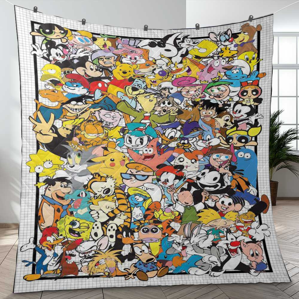 Cartoon Network In The 90s All Characters Ver3 Gift Fan Blanket Cartoon Network In The 90s All Characters Ver3 Gift Fan Blanket