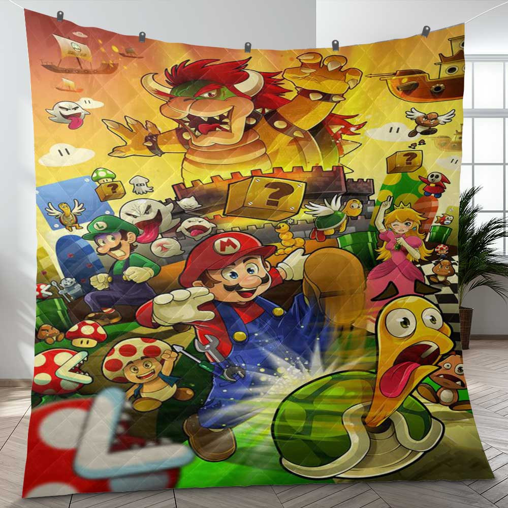 Super Mario Games Lucky A99 Gift Lover Blanket Super Mario Games Lucky A99 Gift Lover Blanket
