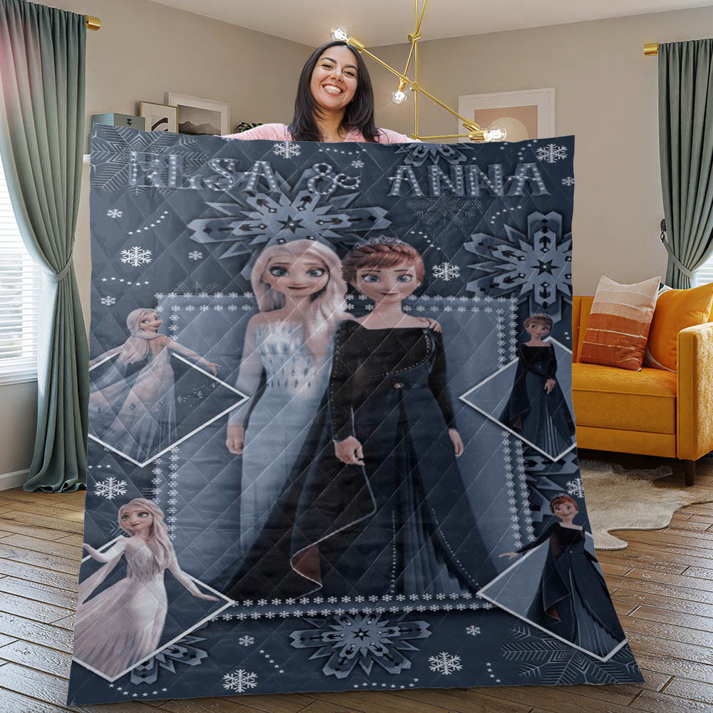 Elsa And Anna Disney Frozen Cartoon Gifts Lover Blanket Elsa And Anna Disney Frozen Cartoon Gifts Lover Blanket