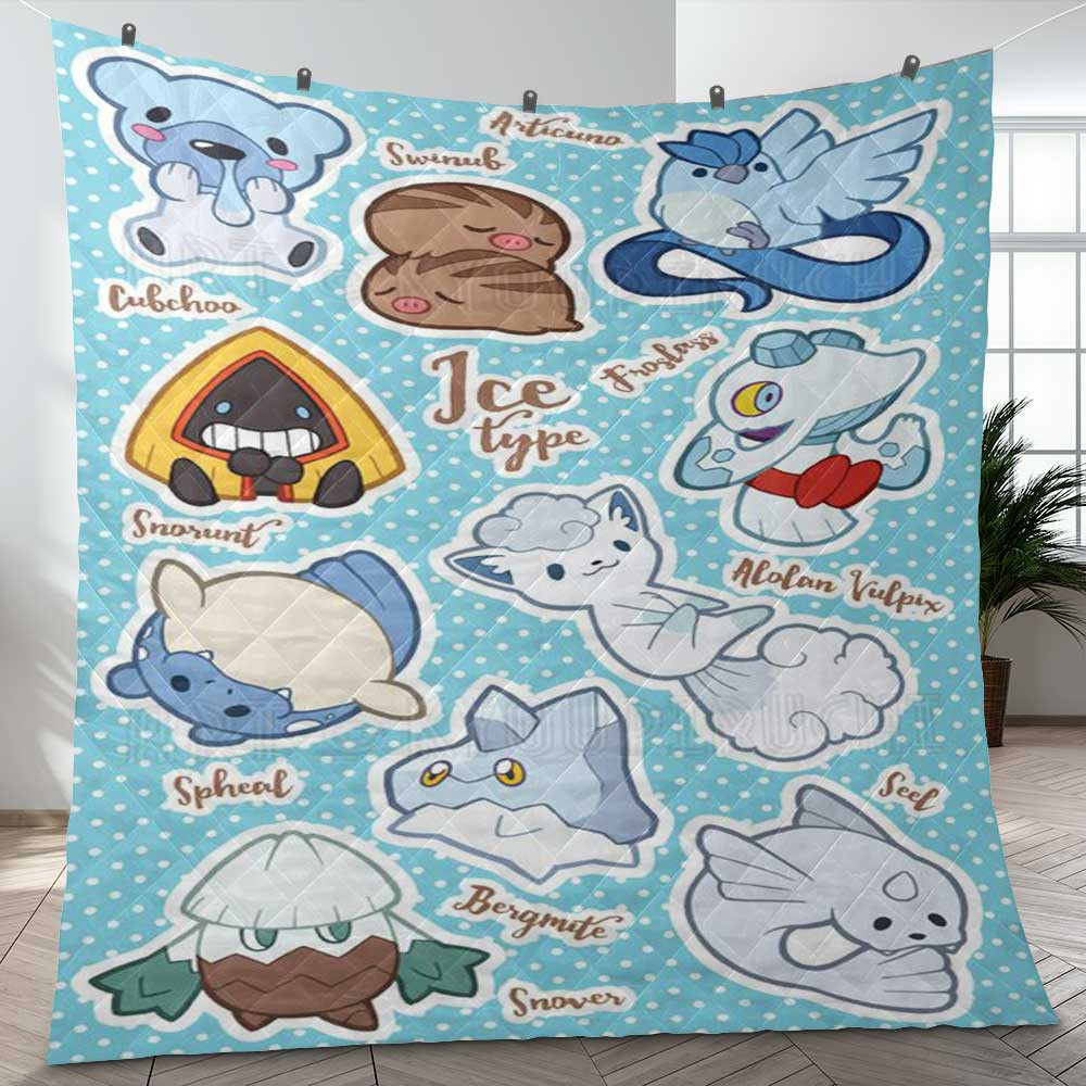 Ice Type Pokemon Sticker 10 Gift Lover Blanket Ice Type Pokemon Sticker 10 Gift Lover Blanket