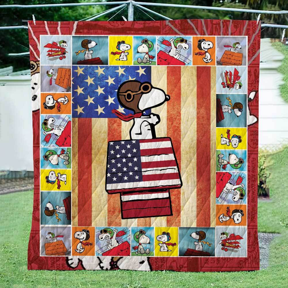 Snoopy Flying USA The Peanuts Cartoon 1k97 Gift Lover Blanket Snoopy Flying USA The Peanuts Cartoon 1k97 Gift Lover Blanket