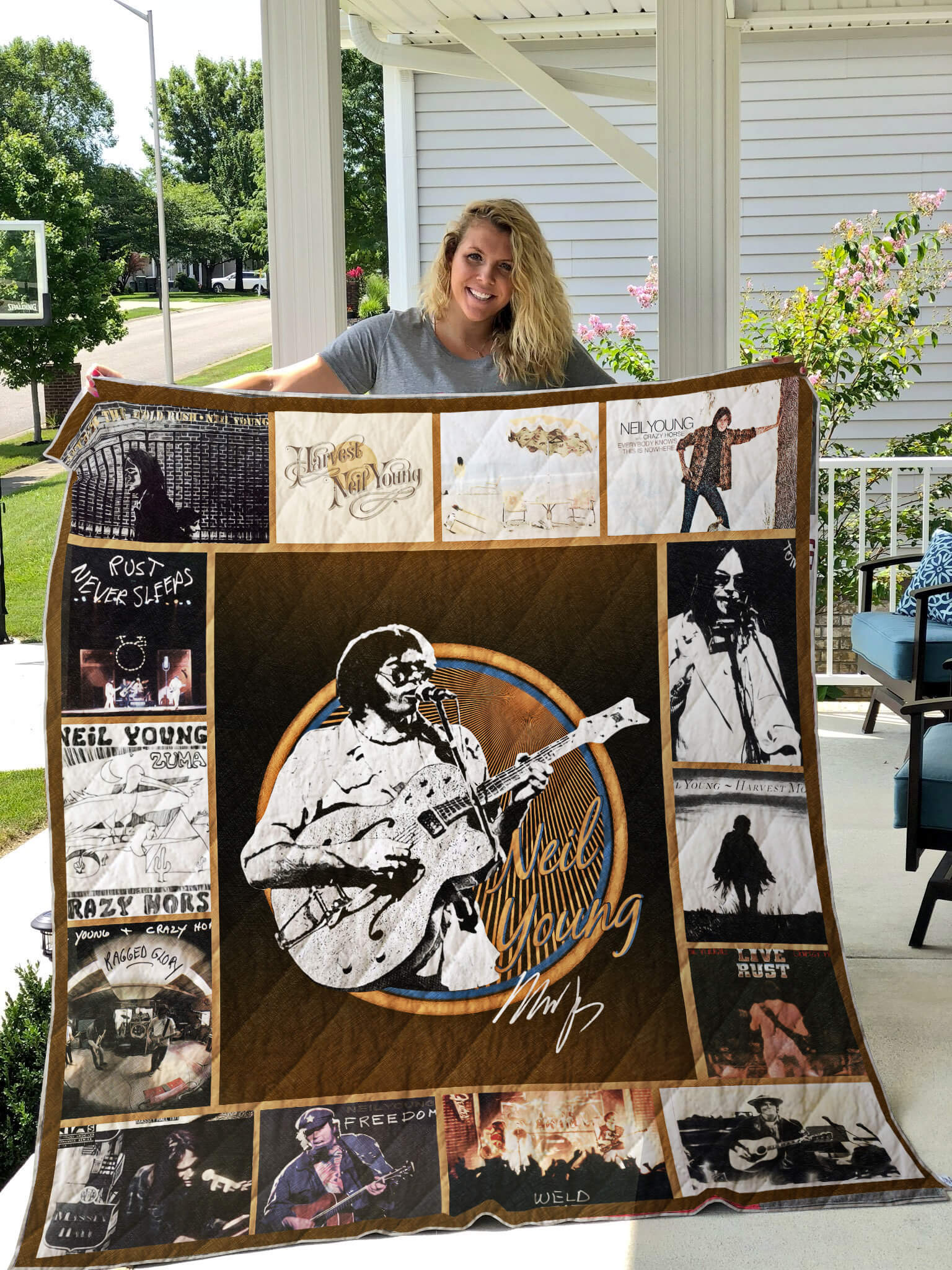 Neil Young Famous Single Blanket Neil Young Famous Single Blanket