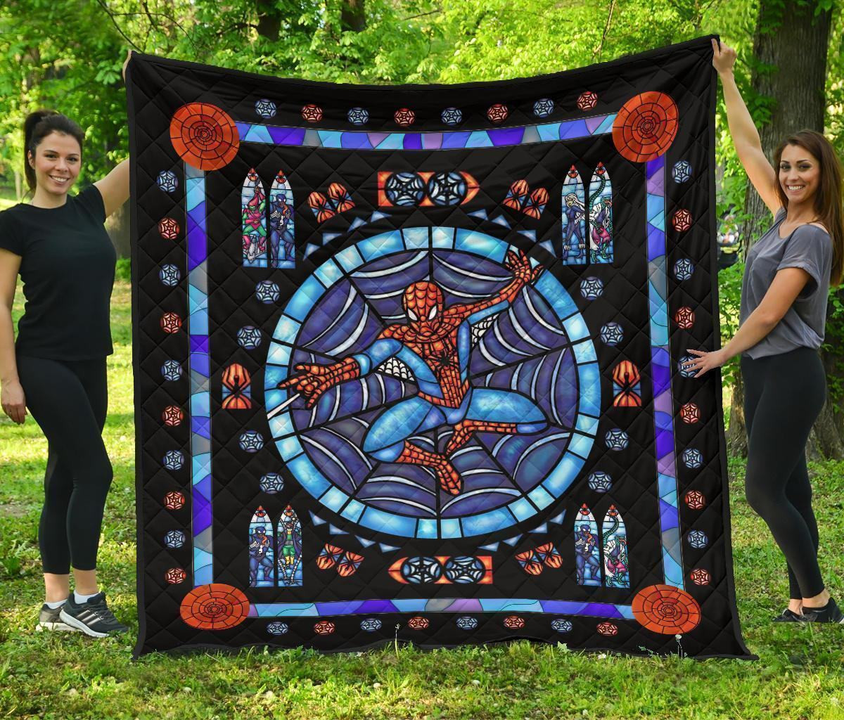Spider-Man Stain Glass Style Blanket Bedding Decor Idea Blanket Spider-Man Stain Glass Style Blanket Bedding Decor Idea Blanket