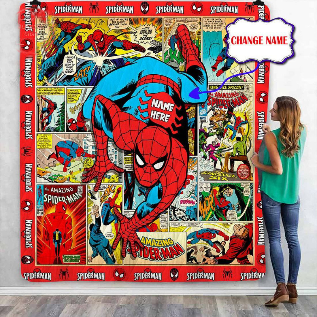 Spiderman Marvel Comics Personalized Blanket Spiderman Marvel Comics Personalized Blanket