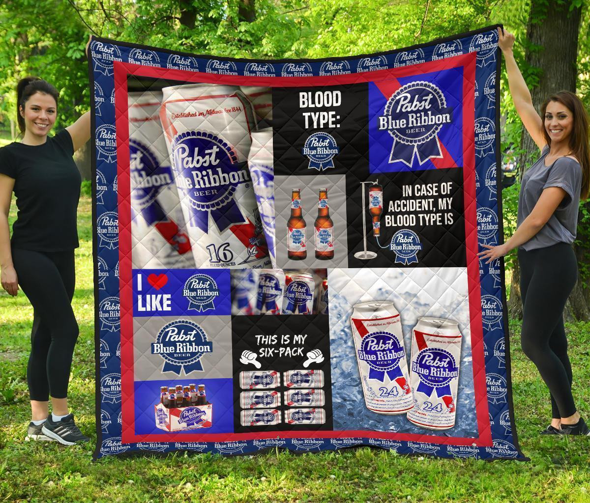 Pabst Blue Ribbon Blanket Funny Gift For Beer Lover 3D Blanket 7 Pabst Blue Ribbon Blanket Funny Gift For Beer Lover 3D Blanket 7