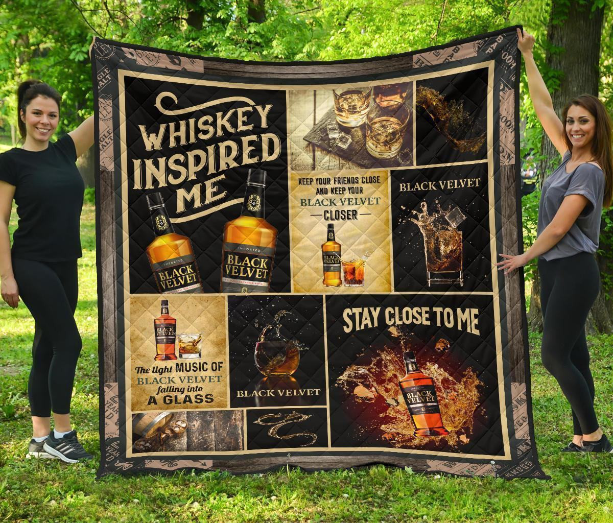 Black Velvet Blanket Whiskey Inspired Me Funny Gift 3D Blanket 113 Black Velvet Blanket Whiskey Inspired Me Funny Gift 3D Blanket 113