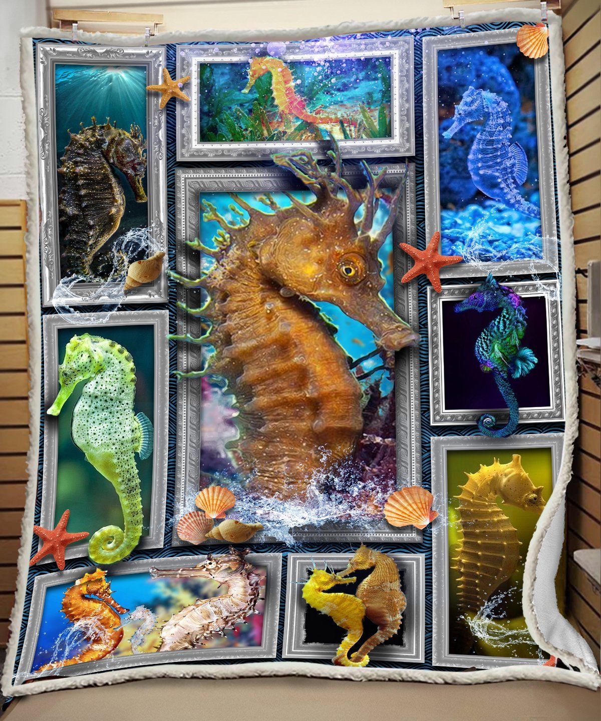 Huge Sea Horse Blanket Huge Sea Horse Blanket
