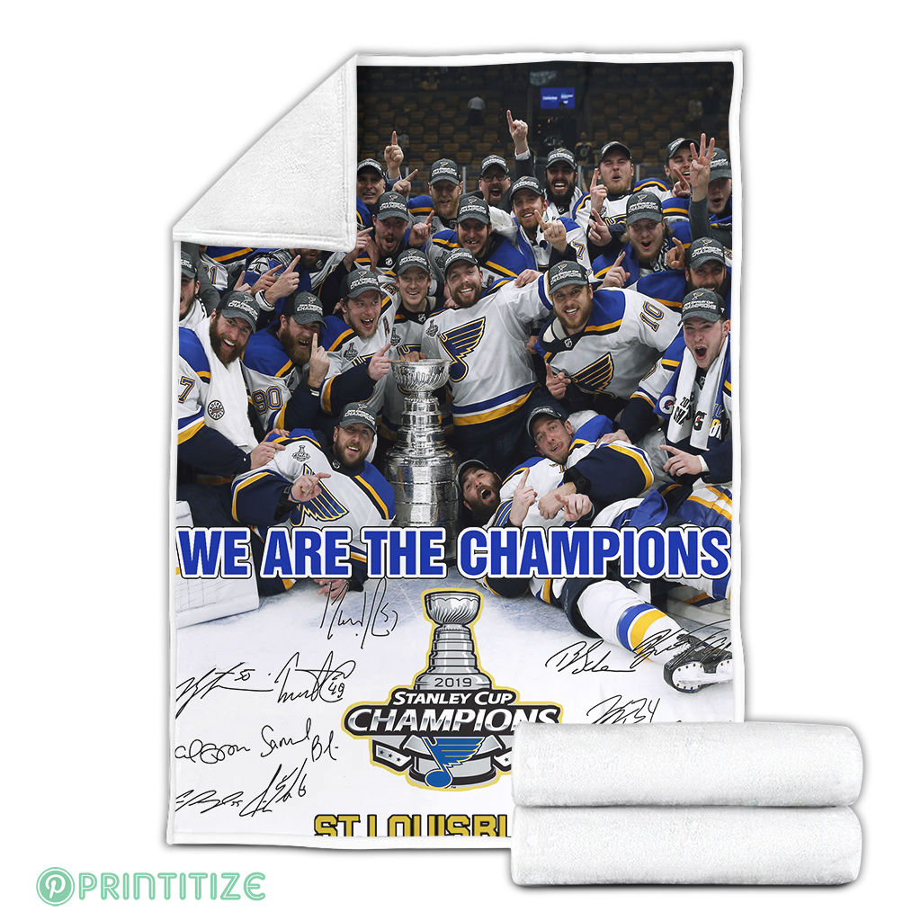 St Louis Blues Champions 2019 Stanley Cup Fleece Blanket St Louis Blues Champions 2019 Stanley Cup Fleece Blanket