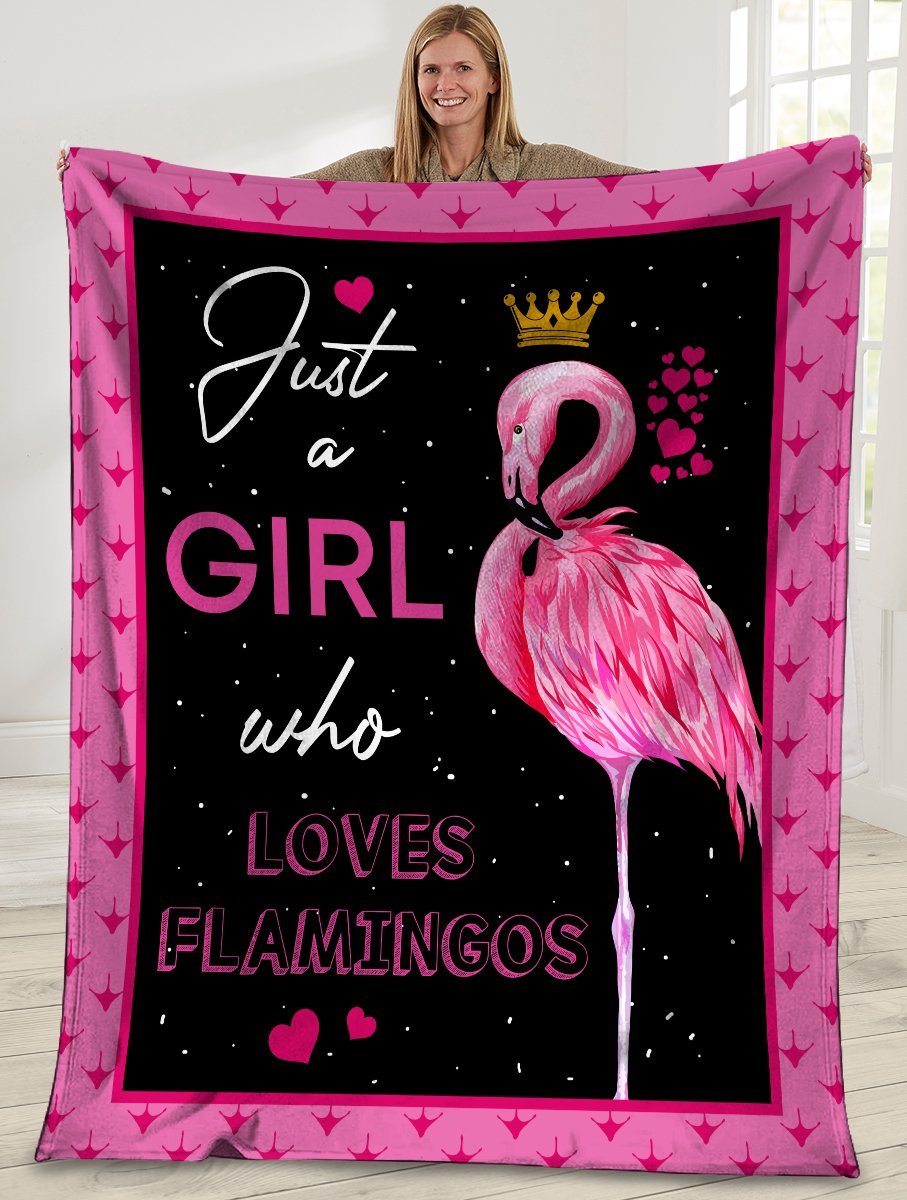 Flamingo Just A Girl Who Loves Flamingos Ultra Soft Cozy Plush Fleece Blanket Flamingo Just A Girl Who Loves Flamingos Ultra Soft Cozy Plush Fleece Blanket