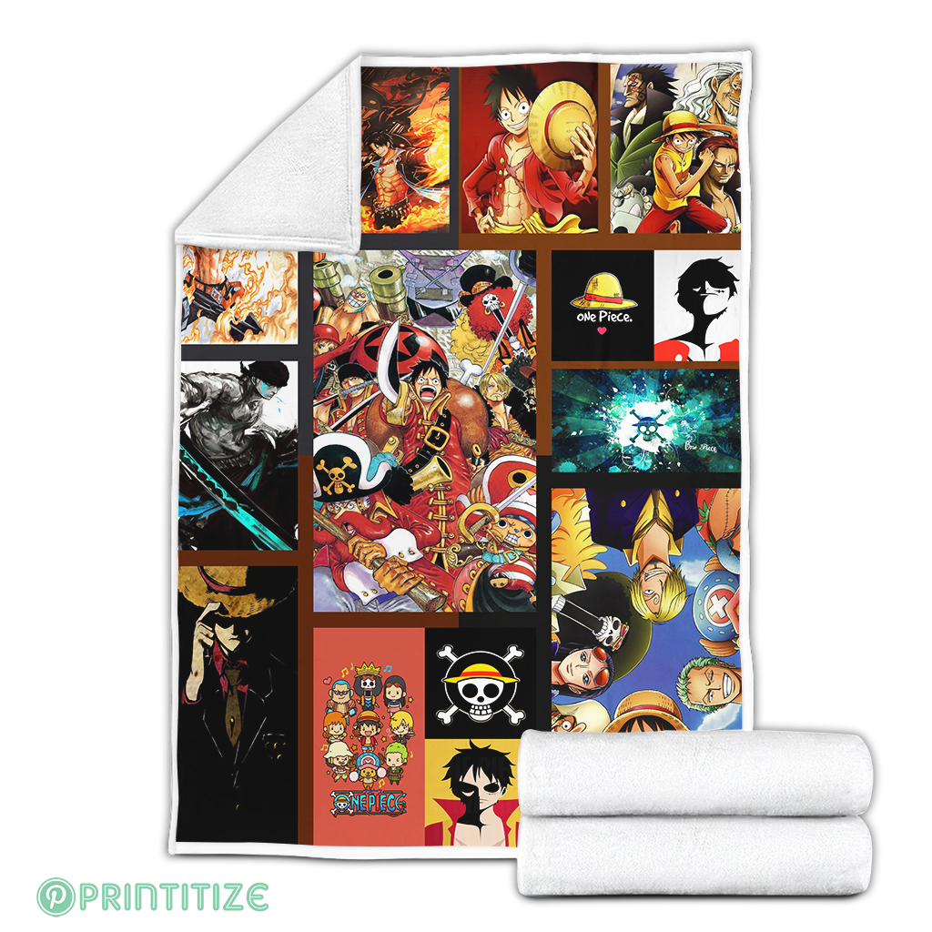 One Piece Straw Hat Pirates Anime Fleece Blanket One Piece Straw Hat Pirates Anime Fleece Blanket