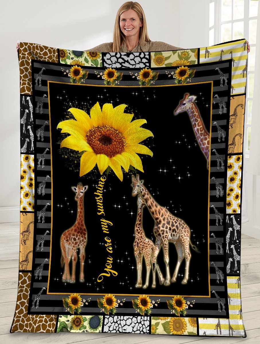 Giraffe You Are My Sunshine Sunflower Ultra Soft Cozy Plush Fleece Blanket Giraffe You Are My Sunshine Sunflower Ultra Soft Cozy Plush Fleece Blanket