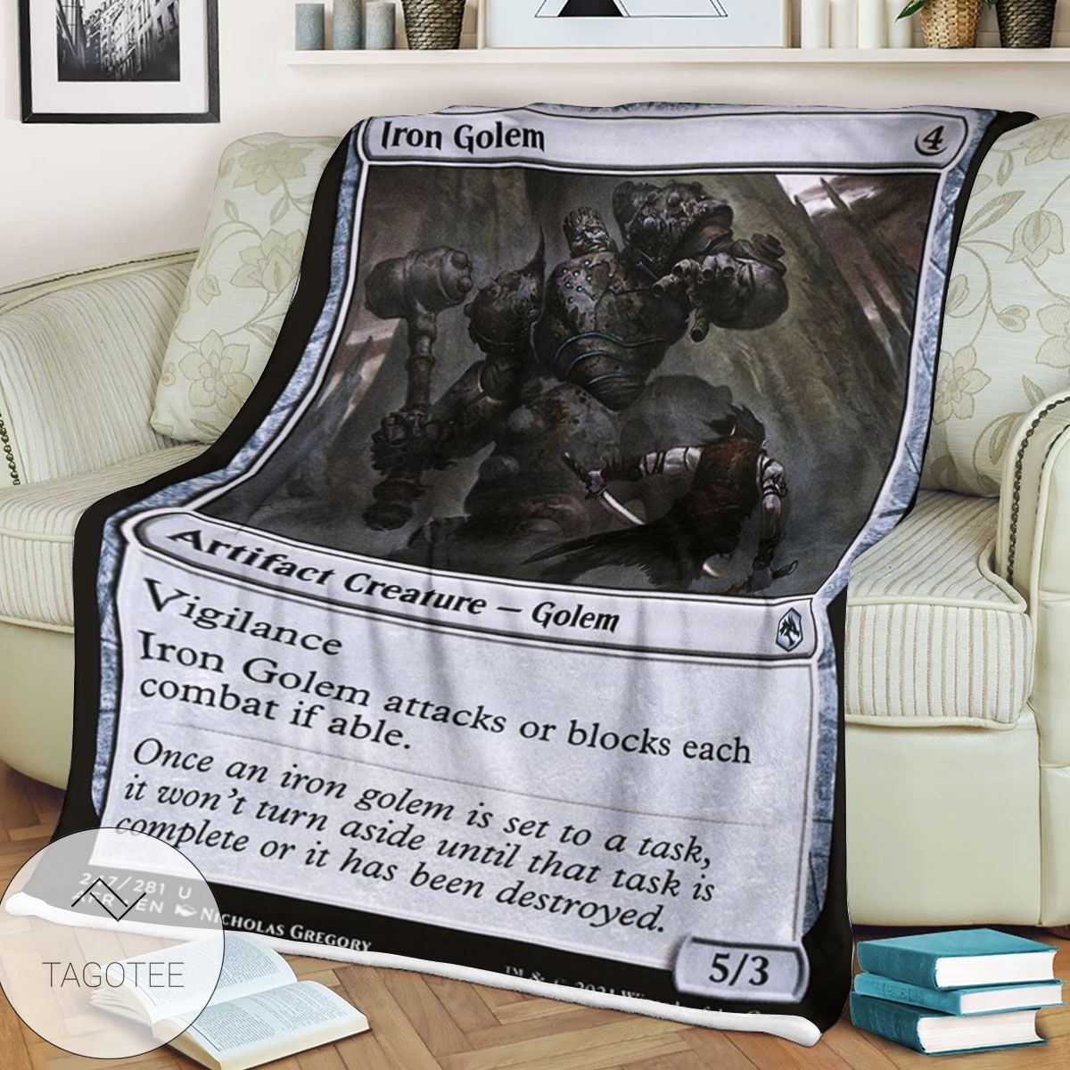 Afr 247 Iron Golem Magic The Gathering Mtg Blanket Afr 247 Iron Golem Magic The Gathering Mtg Blanket