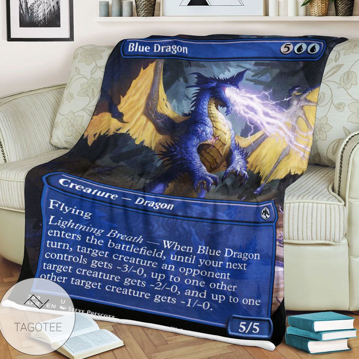 Afr 289 Blue Dragon Magic The Gathering Mtg Blanket Afr 289 Blue Dragon Magic The Gathering Mtg Blanket
