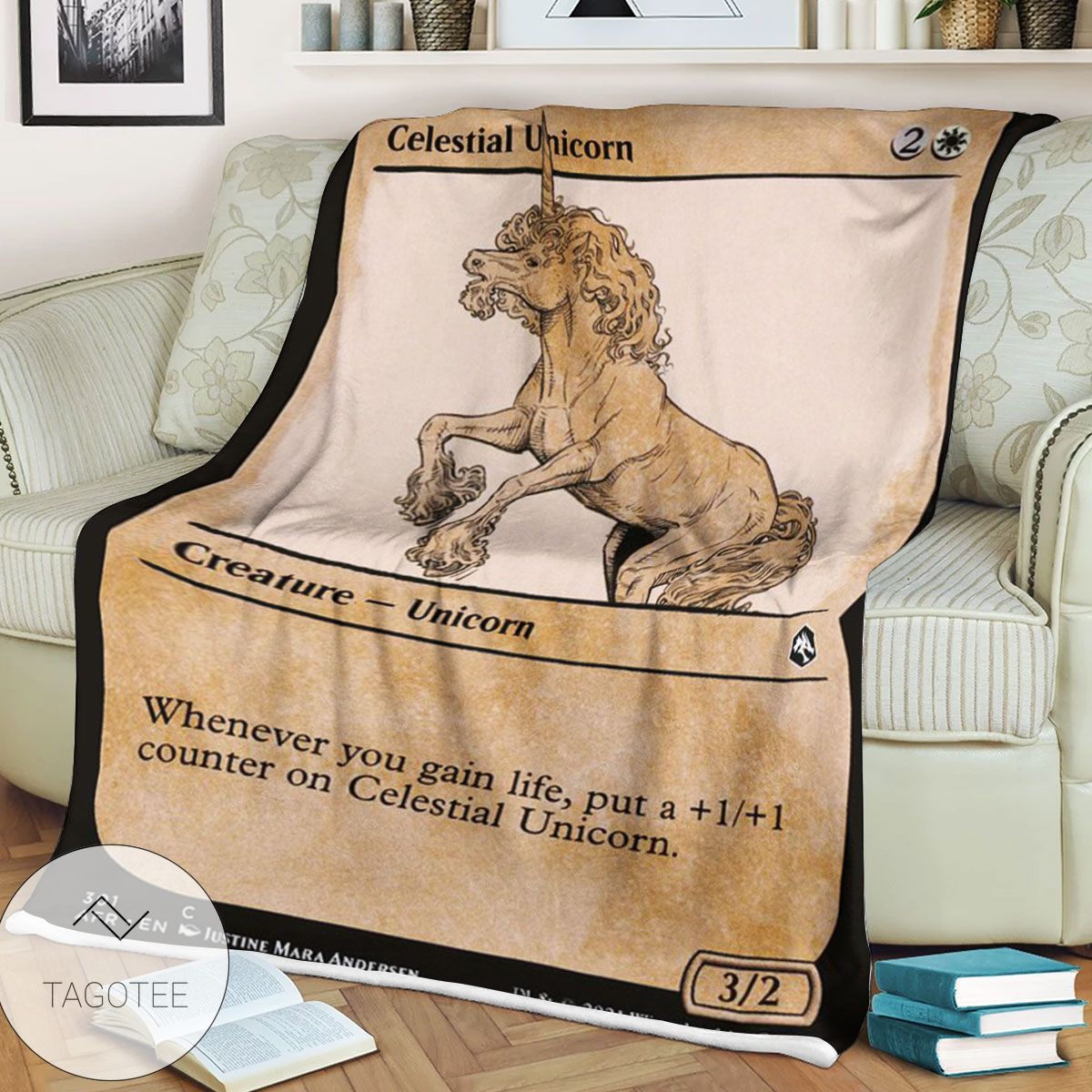 Afr 301 Celestial Unicorn Magic The Gathering Mtg Blanket Afr 301 Celestial Unicorn Magic The Gathering Mtg Blanket