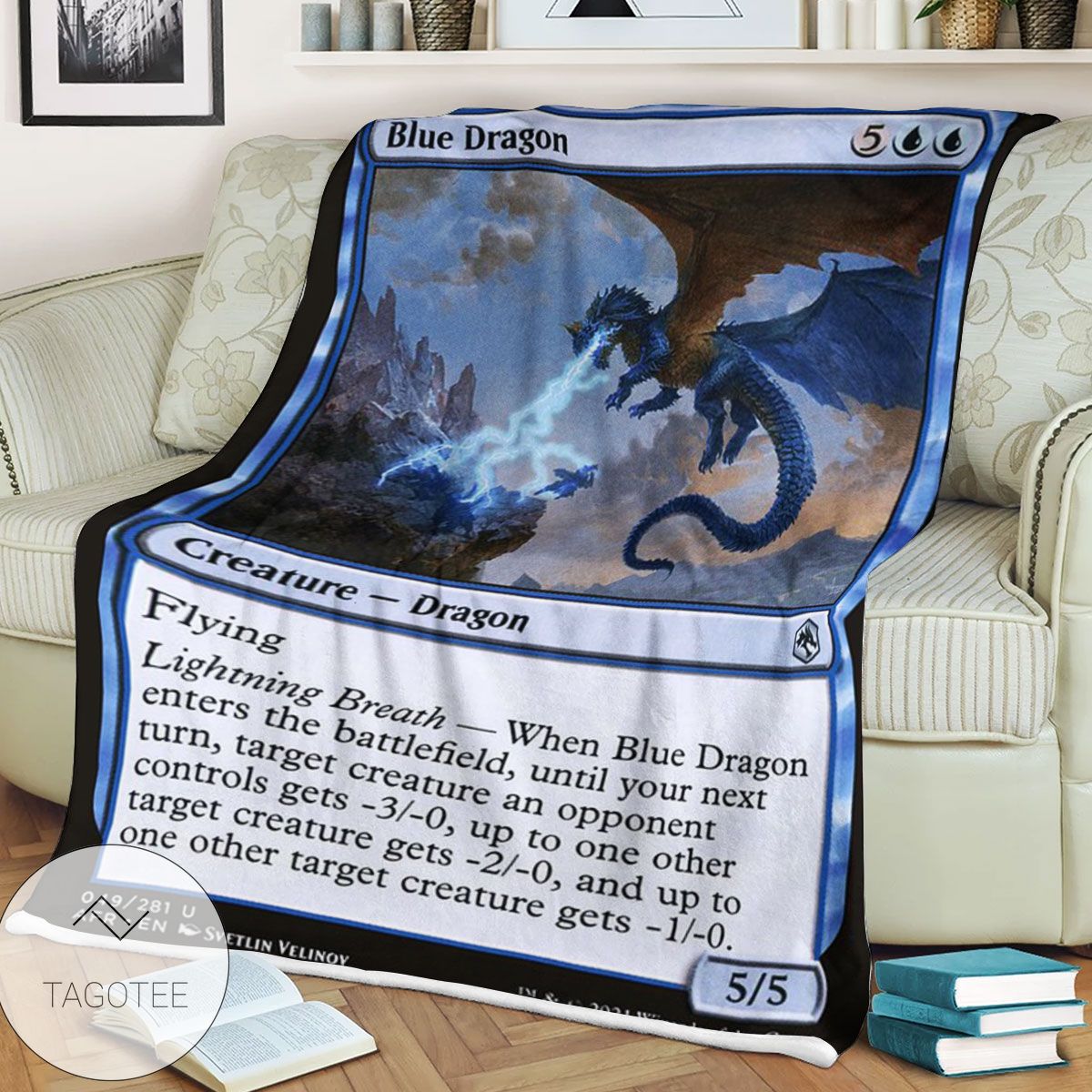 Afr 49 Blue Dragon Magic The Gathering Mtg Blanket Afr 49 Blue Dragon Magic The Gathering Mtg Blanket