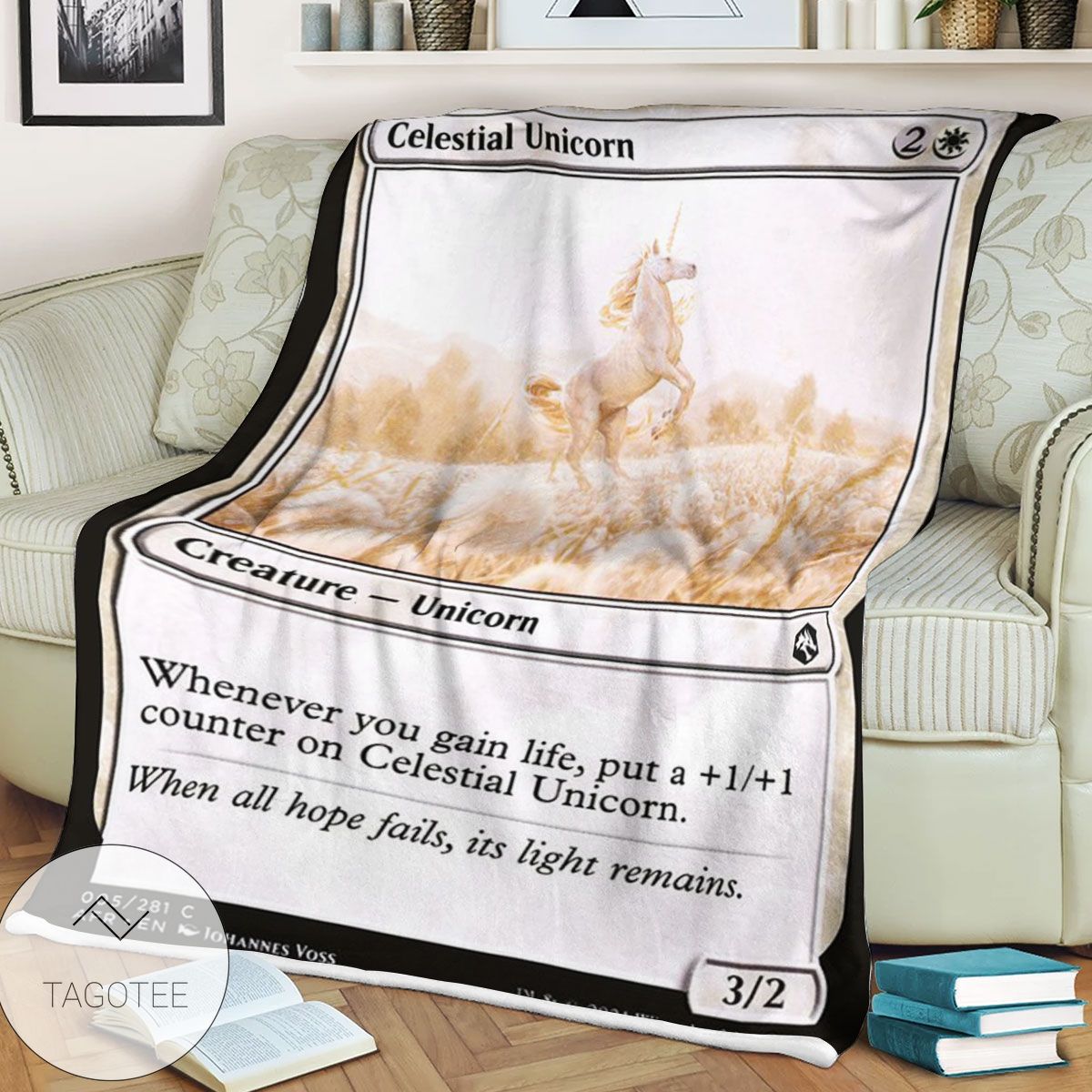 Afr Celestial Unicorn Magic The Gathering Mtg Blanket Afr Celestial Unicorn Magic The Gathering Mtg Blanket