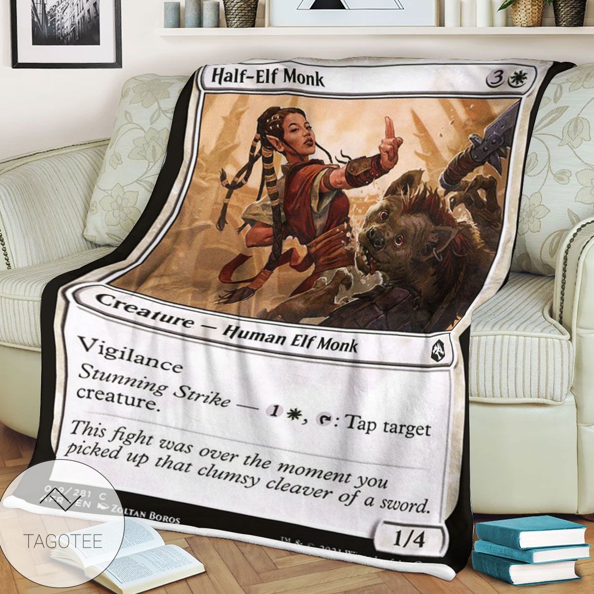Afr Half Elf Monk Magic The Gathering Mtg Blanket Afr Half Elf Monk Magic The Gathering Mtg Blanket