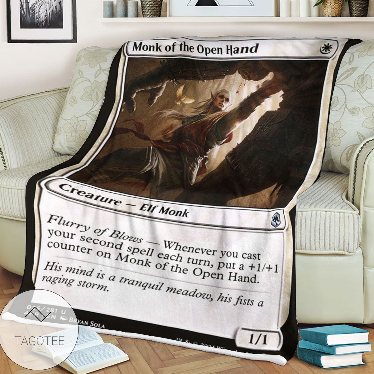 Afr Monk Of The Open Hand Magic The Gathering Mtg Blanket Afr Monk Of The Open Hand Magic The Gathering Mtg Blanket