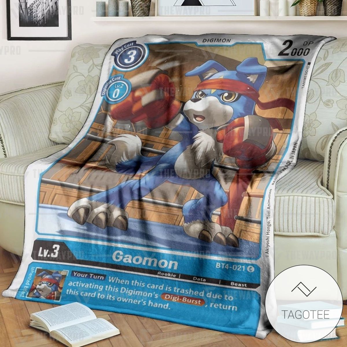 Anime Digimon Gaomon Custom Soft Blanket Anime Digimon Gaomon Custom Soft Blanket