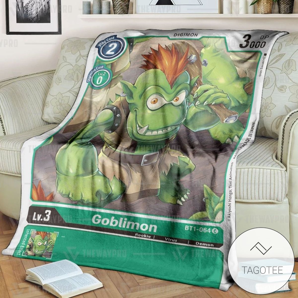 Anime Digimon Goblimon Custom Soft Blanket Anime Digimon Goblimon Custom Soft Blanket