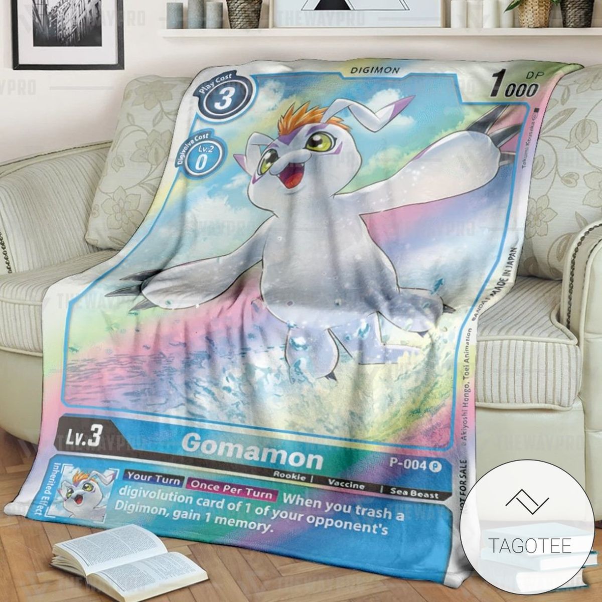 Anime Digimon Gomamon Custom Soft Blanket Anime Digimon Gomamon Custom Soft Blanket