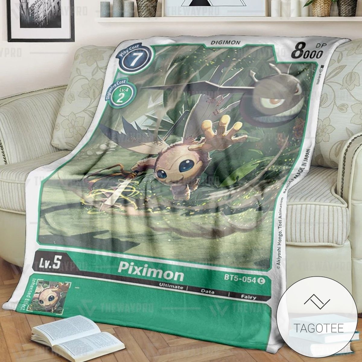 Anime Digimon Piximon Custom Soft Blanket Anime Digimon Piximon Custom Soft Blanket