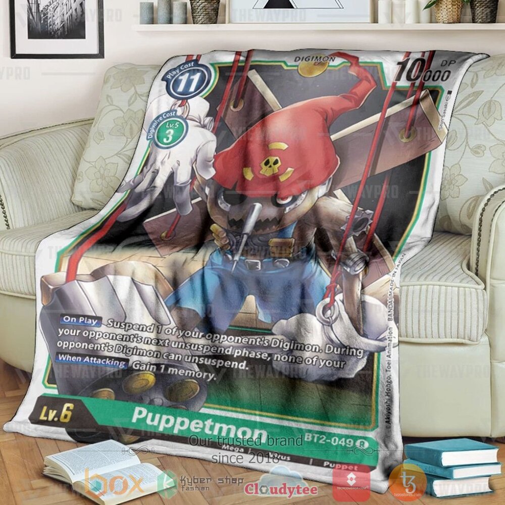 Anime Digimon Puppetmon Custom Soft Blanket Anime Digimon Puppetmon Custom Soft Blanket