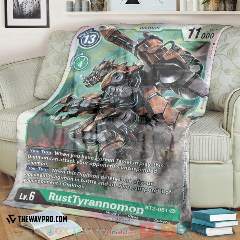 Anime Digimon Rusttyrannomon Soft Blanket Anime Digimon Rusttyrannomon Soft Blanket