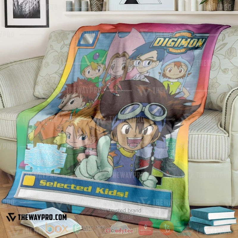 Anime Digimon Selected Kids Soft Blanket Anime Digimon Selected Kids Soft Blanket