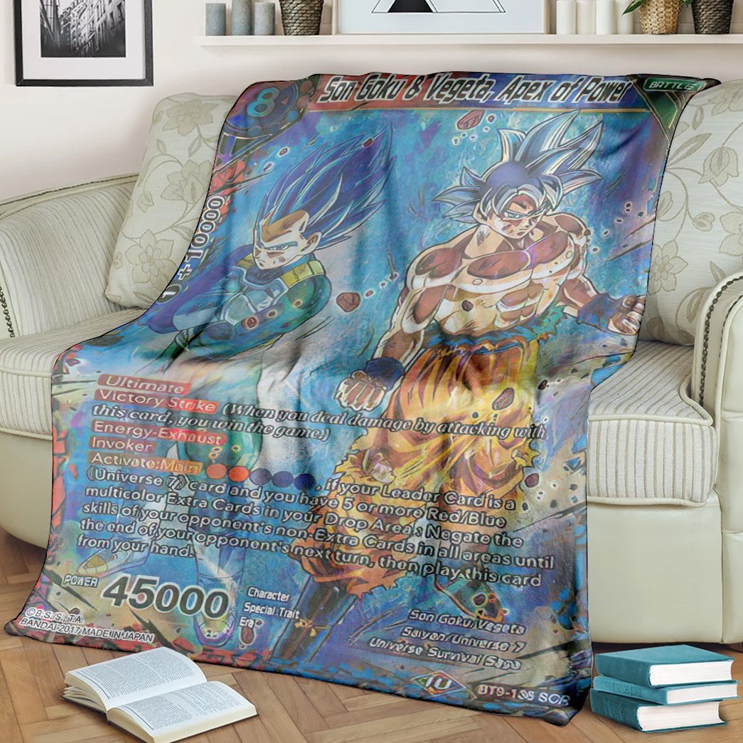 Anime Dragon Ball Son Goku And Vegeta Apex Of Power Soft Blanket Anime Dragon Ball Son Goku And Vegeta Apex Of Power Soft Blanket