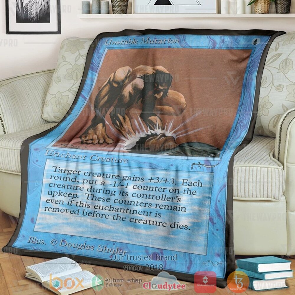Anime Mtg Unstable Mutation Custom Soft Blanket 2 Anime Mtg Unstable Mutation Custom Soft Blanket 2
