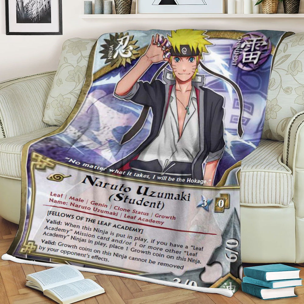 Anime Naruto Andstudentand Sherpa Blanket Anime Naruto Andstudentand Sherpa Blanket
