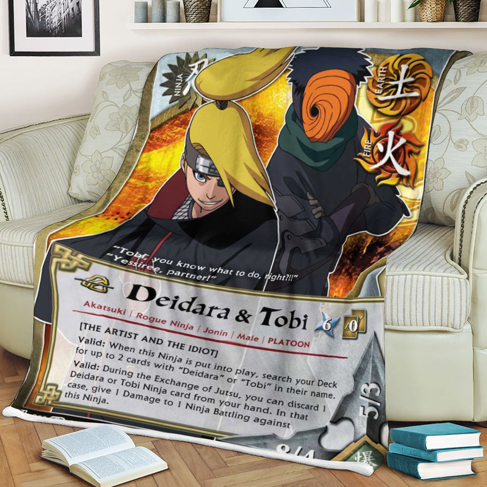 Anime Naruto Deidara And Tobi Sherpa Blanket Anime Naruto Deidara And Tobi Sherpa Blanket