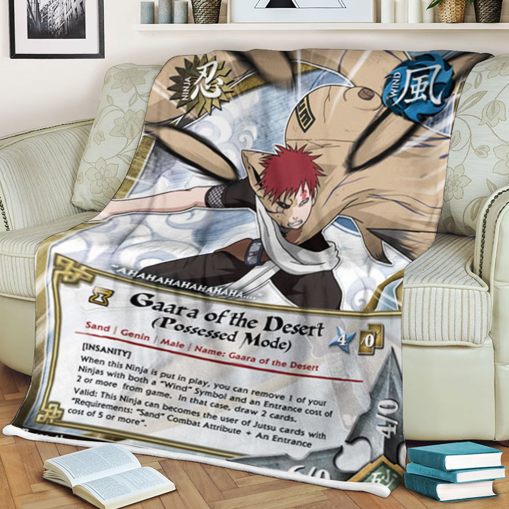 Anime Naruto Gaara Sherpa Blanket 2 Anime Naruto Gaara Sherpa Blanket 2