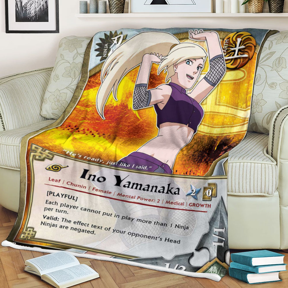 Anime Naruto Ino Yamanaka Sherpa Blanket 2 Anime Naruto Ino Yamanaka Sherpa Blanket 2