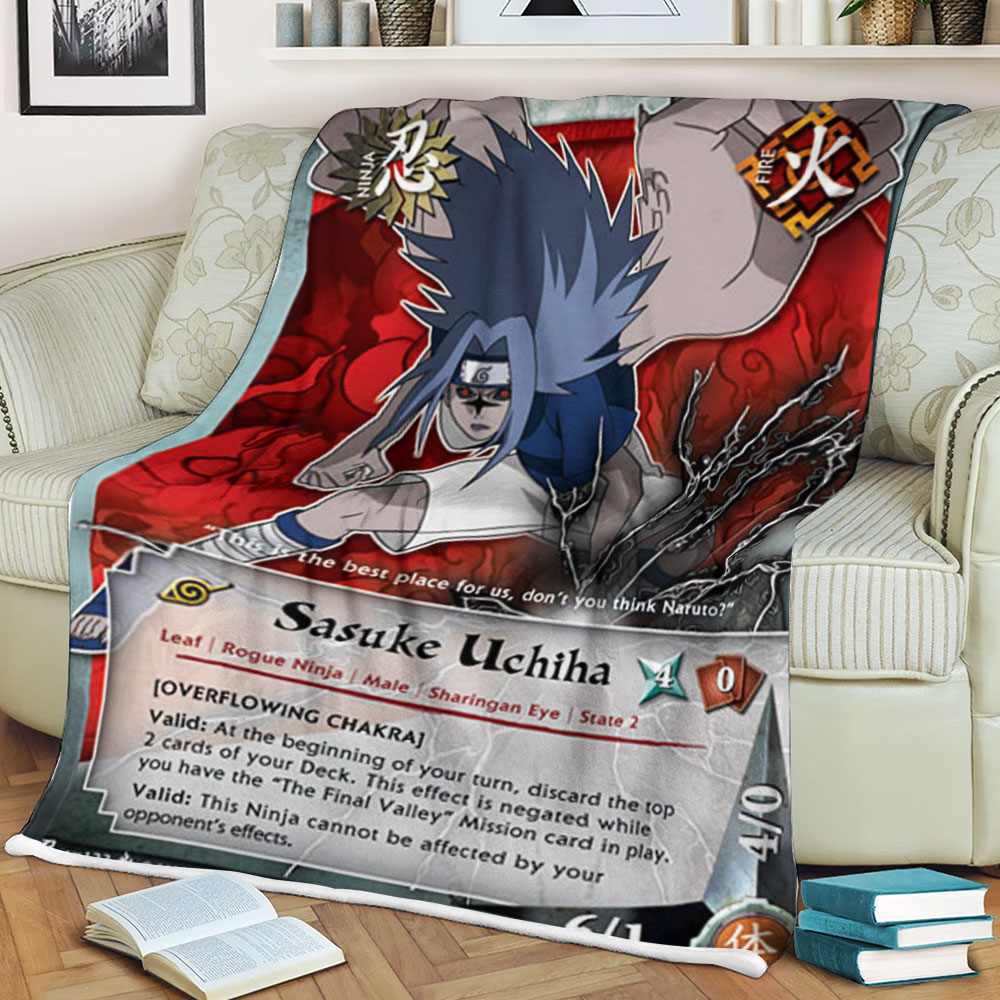 Anime Naruto Sasuke Sherpa Blanket Anime Naruto Sasuke Sherpa Blanket