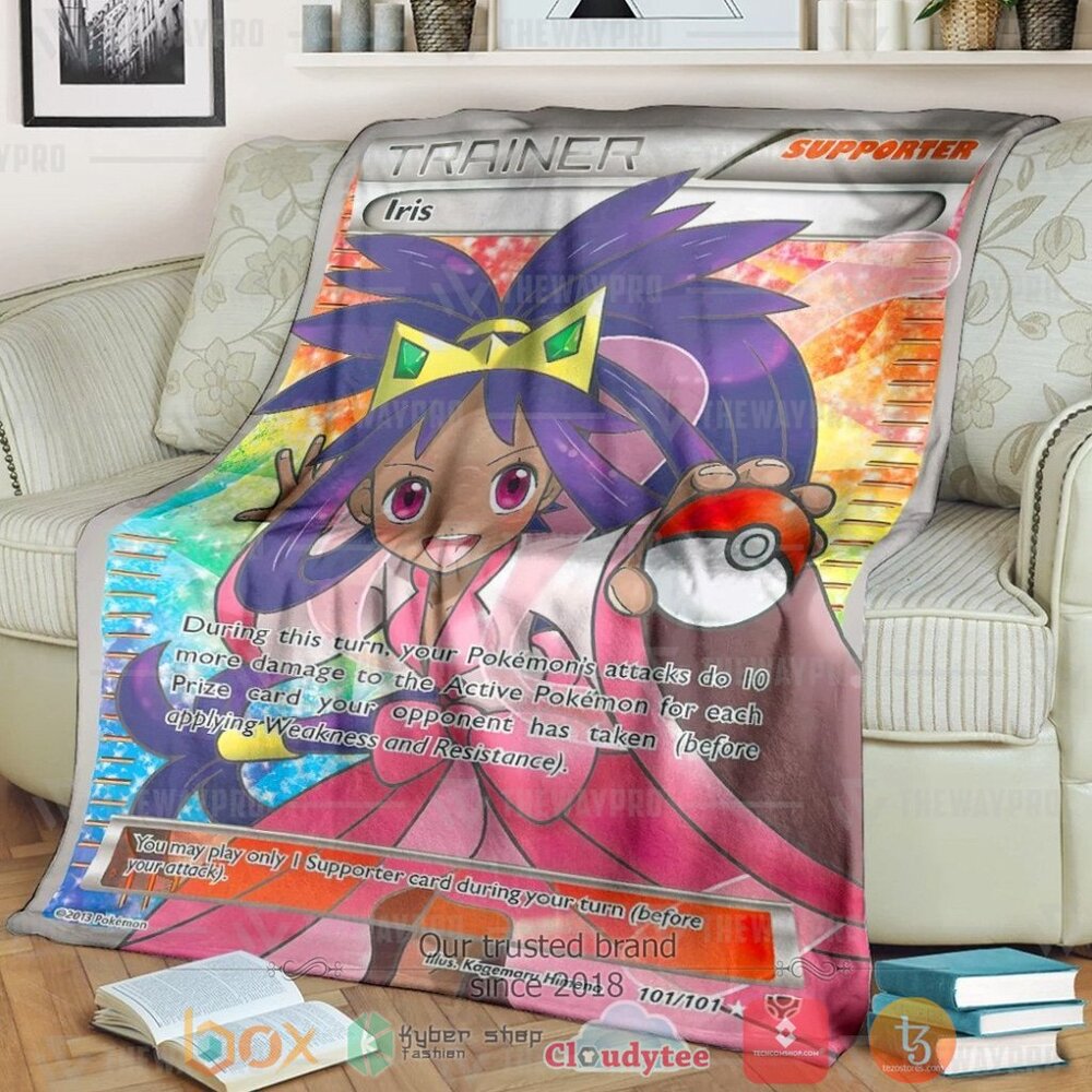 Anime Pkm Iris Trainer Custom Soft Blanket Anime Pkm Iris Trainer Custom Soft Blanket