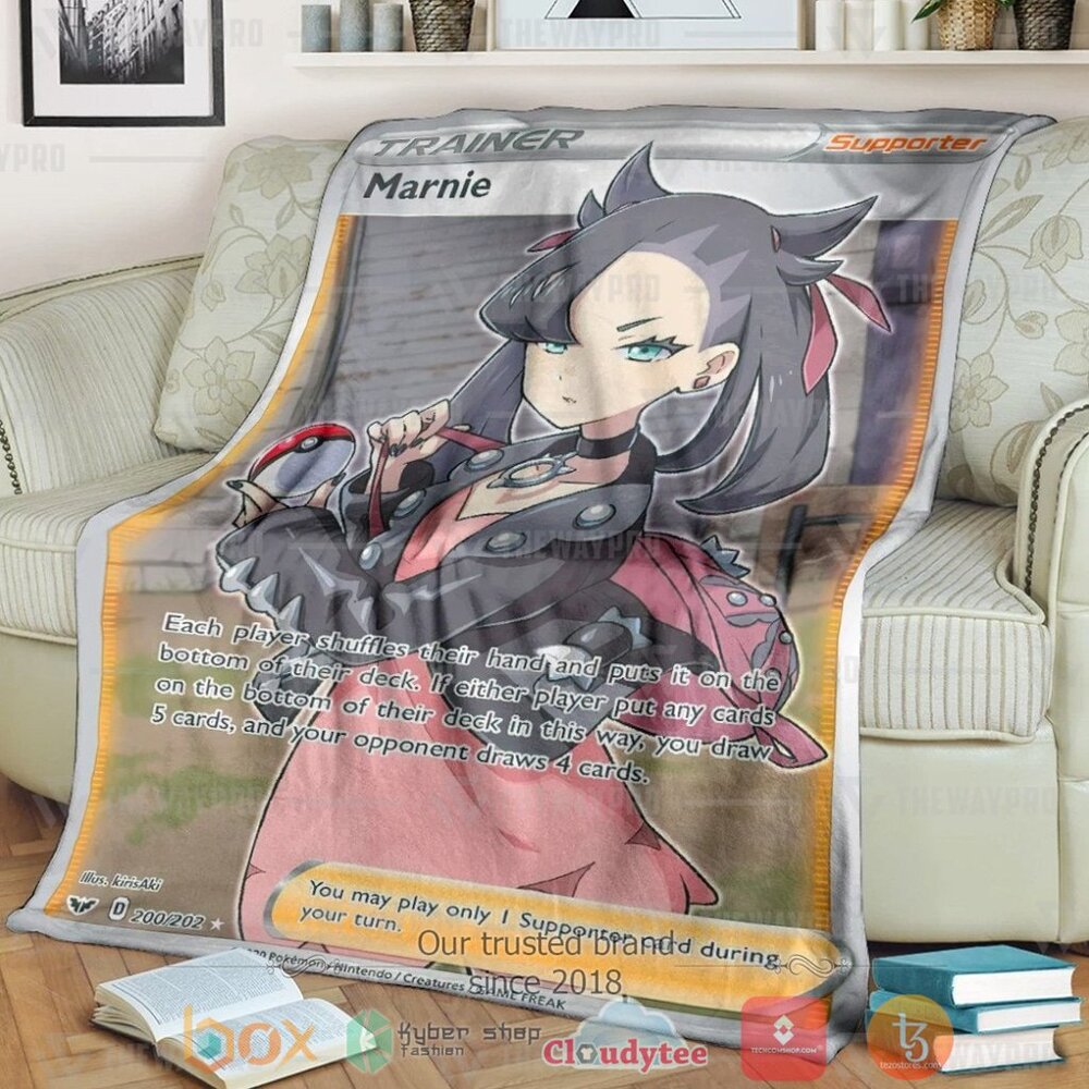 Anime Pkm Marnie Trainer Custom Soft Blanket Anime Pkm Marnie Trainer Custom Soft Blanket