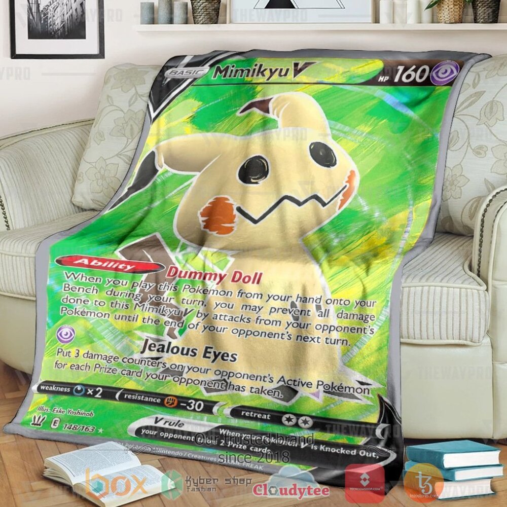 Anime Pkm Mimikyu Custom Soft Blanket Anime Pkm Mimikyu Custom Soft Blanket