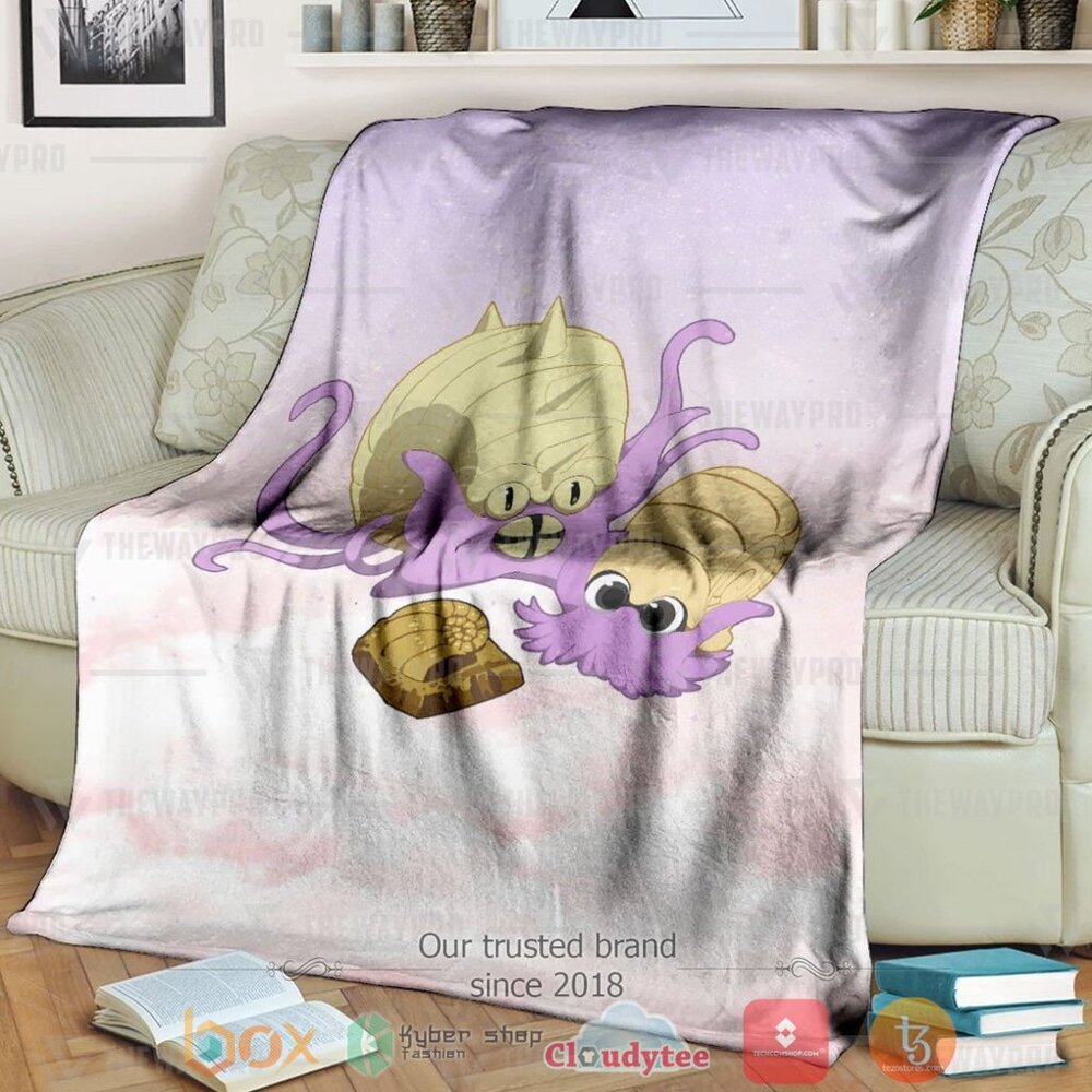 Anime Pkm Omanyte Custom Soft Blanket Anime Pkm Omanyte Custom Soft Blanket