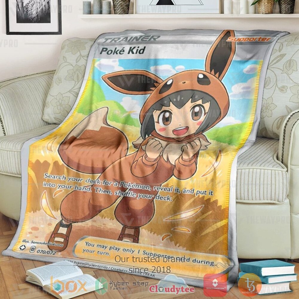 Anime Pkm Poke Kid Shining Fates Trainer Custom Soft Blanket Anime Pkm Poke Kid Shining Fates Trainer Custom Soft Blanket