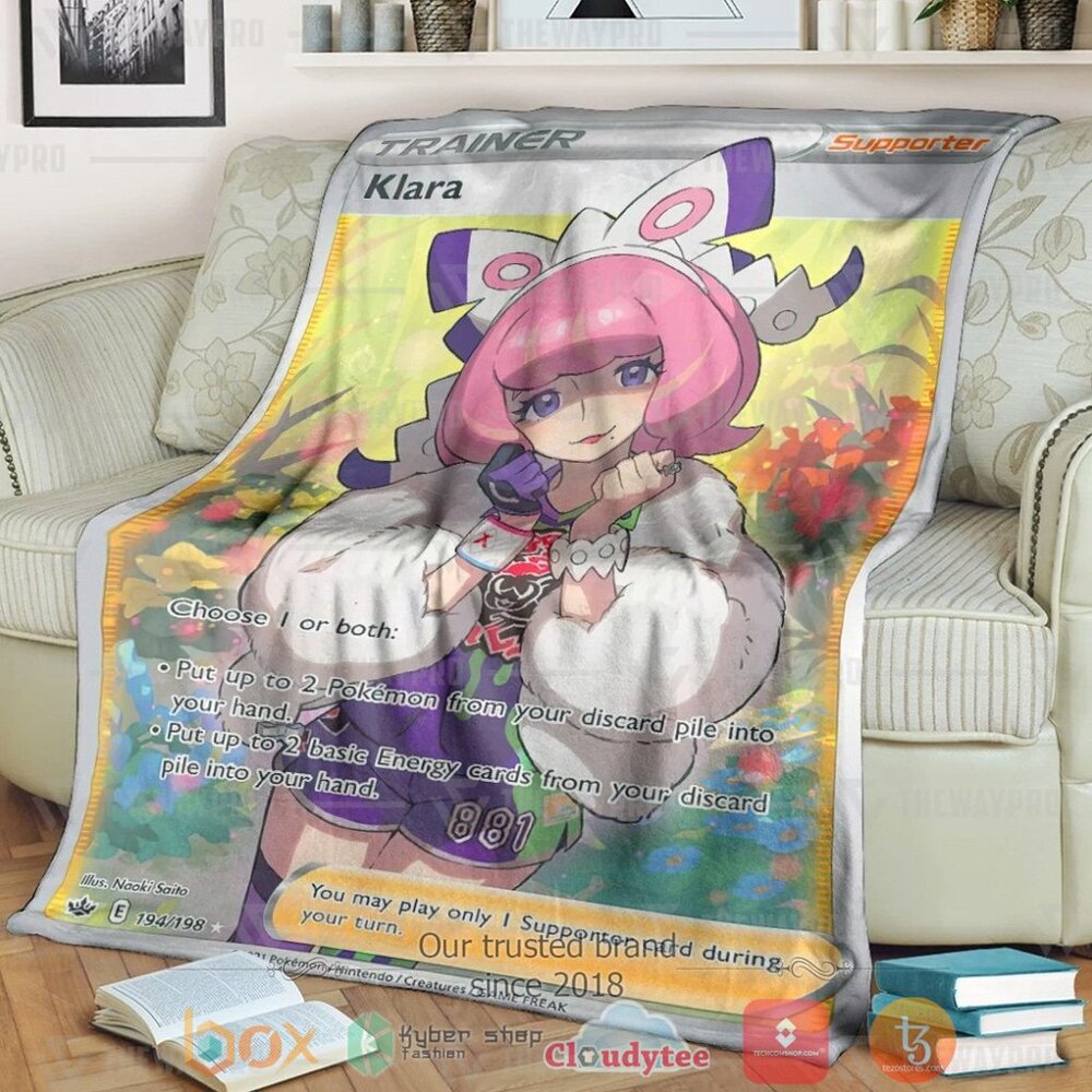 Anime Pkm Shauna Trainer Custom Soft Blanket Anime Pkm Shauna Trainer Custom Soft Blanket