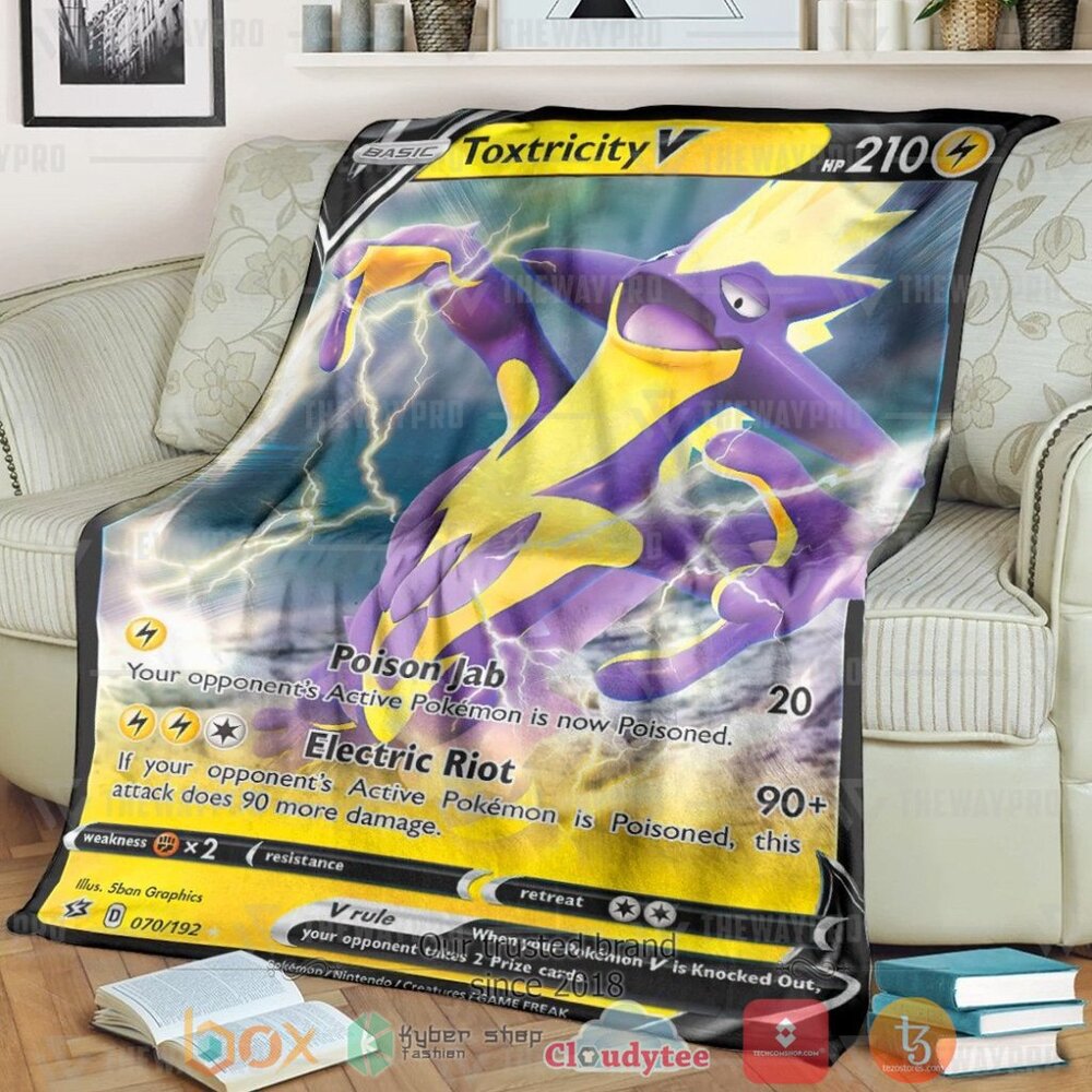Anime Pkm Toxtricity Custom Soft Blanket Anime Pkm Toxtricity Custom Soft Blanket
