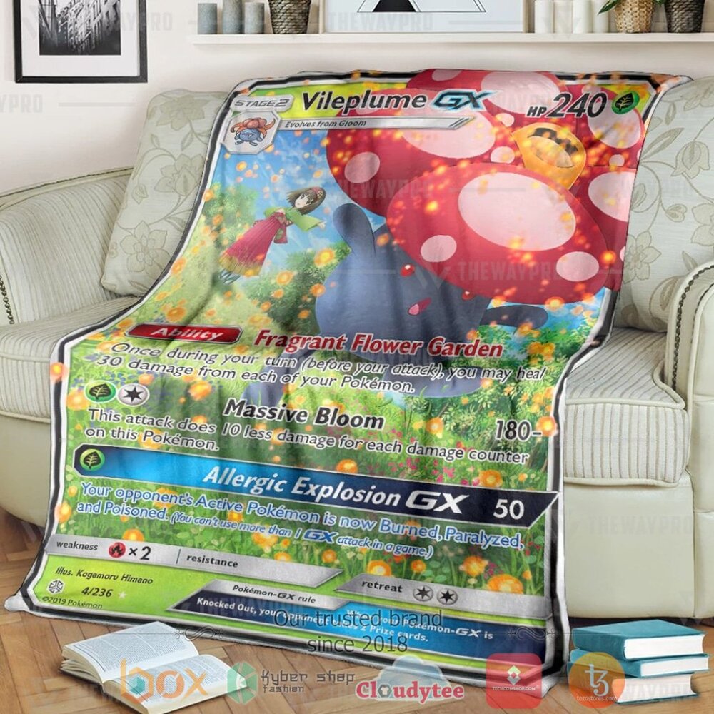 Anime Pkm Vileplume Gx Cosmic Eclipse Custom Soft Blanket Anime Pkm Vileplume Gx Cosmic Eclipse Custom Soft Blanket