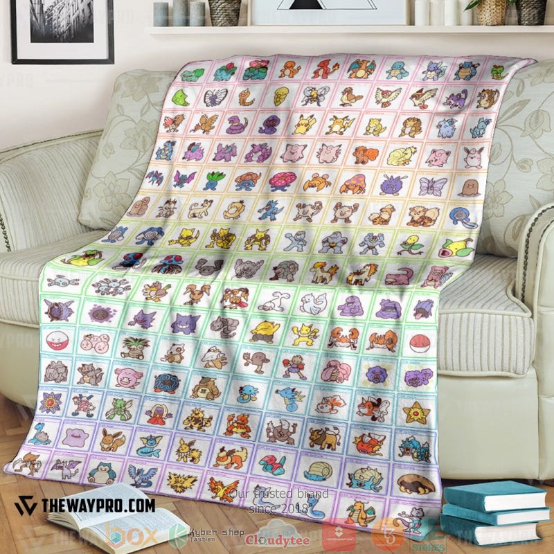 Anime Pokemon 151 Original Poke Soft Blanket Anime Pokemon 151 Original Poke Soft Blanket